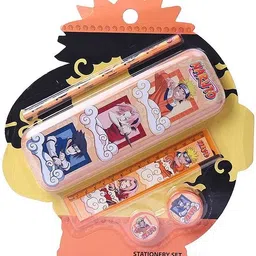 striders Naruto 5-Piece Stationery Set Complete Set for School & Office modern Art Plastic Pencil Box image 1