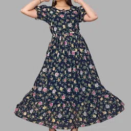 setsuf Women Pleated Multicolor Maxi/Full Length Dress image 4