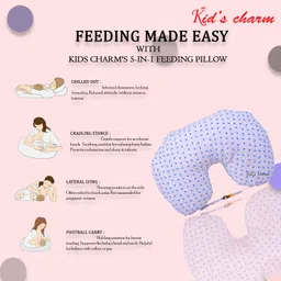 kid's charm Little Heart Portable 6 in 1 New Born Baby Feeding Pillow Breastfeeding Pillow image 5