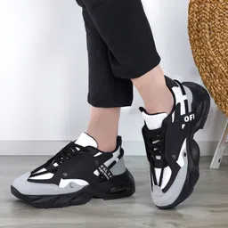 dartkick Trendy Air Sole Sneakers for Men | Breathable Casual Lace-Up Shoes Party Wear For Men-picture-20