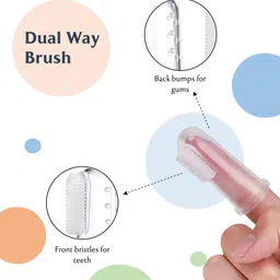 lilytots Silicone Baby Finger Toothbrushes For Kids & New Born Babies Gums Travelling Ultra Soft Toothbrush image 2