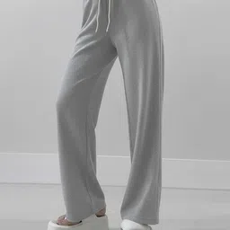 dockstreet Women Solid Grey Track Pants image 2