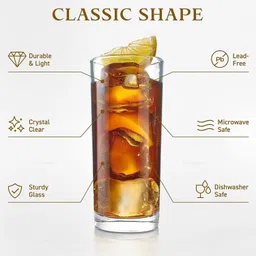 ravri trader (Pack of 2) Water Glass Set for Juice Milk Water Glasses for Dining Table_New Glass Set Water/Juice Glass image 3