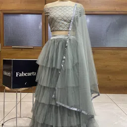 sonu creation Self Design Semi Stitched Lehenga Choli image 2