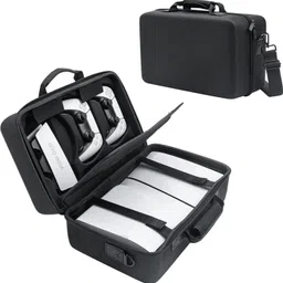 OIVO INDIA Nylon Hard Carrying Travel Case for PS5 Slim Console Gaming Accessory Kit image 1