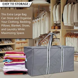 DOUBLE R BAGS Heavy Duty Extra Large Storage Bag, Moving Tote Bag, Blanket Clothes Organizer Polyester Laundry Bag image 5