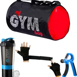 20 L Gym Duffel Bag - My gym bag duffel bag hand gripper hand 2 in 1 gloves new combo - Blue-image-76