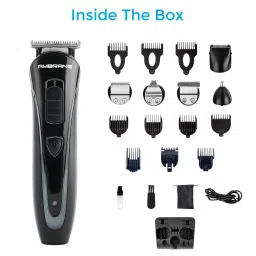 ambrane Cruiser 5-in-1 Rechargeable Cordless Grooming Kit for Face & Body for Men (60mins Runtime, Rapid Charging, Black) image 3