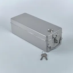 jowel Safe Bank Locker Jewellery Storage Box - 12" Long - Silver Safe Locker-picture-19