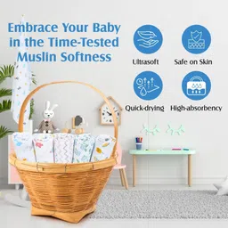 kinandtin Animal, Cartoon, Printed Single Swaddling Baby Blanket forAC Room image 5