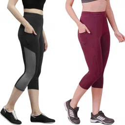 earthjoy Solid Women Maroon Tights-picture-20