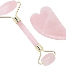 jaderoller Rose Quartz Massage Roller Anti-ageing Natural Gua Sha Massage Tool, Green Jade Himalayan Natural Jade Roller Massage Tool Massager-picture-20