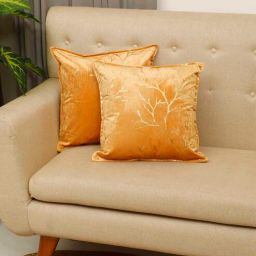 the conversion Gold Printed Velevt 2 Cushion Covers-picture-47