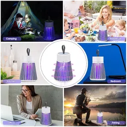 jespper collection Electronic LED Mosquito Killer Machine Trap Lamp White Plastic Hanging Lantern image 4