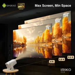 Iriko PRIZM PLUS (4500 lm / 1 Speaker / Wireless / Remote Controller) Portable Projector image 4