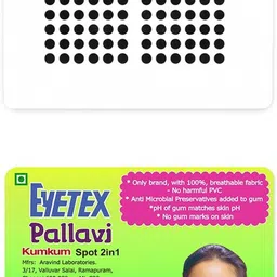 eyetex Pallavi Sticker Kumkum Forehead Black Bindis-picture-13