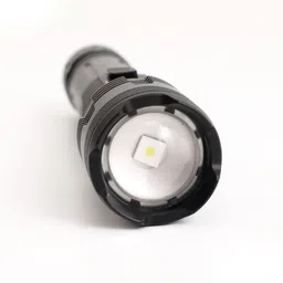 mz M236 (LED RECHARGEABLE METAL TORCH) Zoomable 150W with Battery 3000mAh Torch image 2