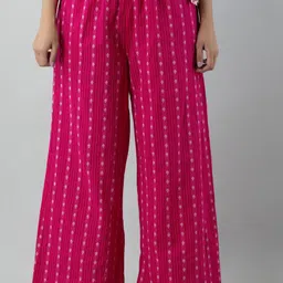 kanchuk Women Regular Fit Pink Viscose Rayon Trousers-picture-19