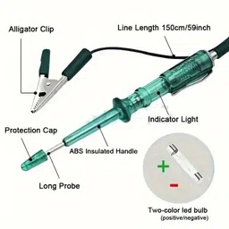 as tool center High Quality 1PC DC 6V-24V Car Circuit Tester For automobile, motorcycle Digital Voltage Tester image 4