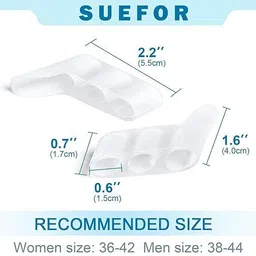 jeerzone Silicone Toe Separators For Fast Pain Relief - Free Size (Left Fingar Toe) image 4