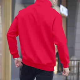 trend twist Men Full Sleeve Solid Sweatshirt image 2