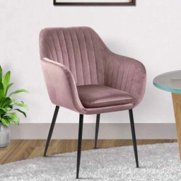 casacraft from pepperfry Noah Velvet Arm Chair In Champagne Colour-picture-42