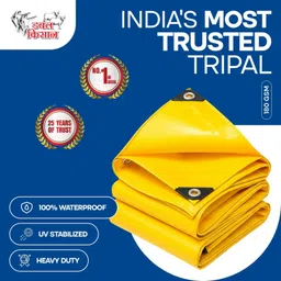180 GSM Tarpaulin Sheet 8x8ft Yellow Tent - For Trucks, Industry, Construction, Warehouses, Farm & Rain Shelter-image-36