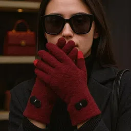 desoria Solid, Self Design Winter Women Gloves-picture-28