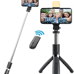 AMUSING Small lighting Selfie Stick with remote, 270 Degree Rotation for smartphone Monopod-picture-36