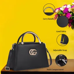 denzy fashion Black Women Hand-held Bag Fiago Women’s Sling Bag Simple, Stylish, and Perfect Fashionable image 5