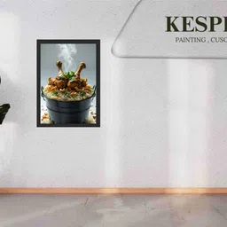 kesphoer BIRYANI RESTORENT WALL DECORE ULTRA GLOSSY PHOTO FRAME A4 SIZE Digital Reprint 14 inch x 10 inch Painting image 3