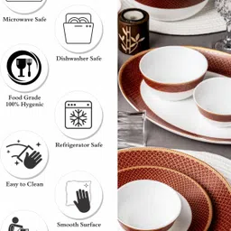 cello Pack of 27 Opalware Glass Dinner Set of 27pcs Dinner Set image 4