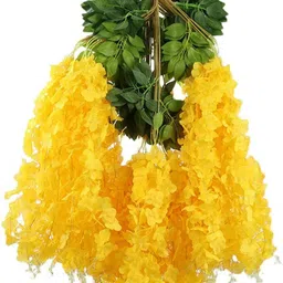 well art gallery Wisteria Hanging Garland Silk Long Hanging Flower Home Party Wedding DecorYellow Yellow Westeria Artificial Flower image 4