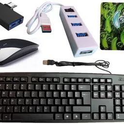 ANJO Wired Keyboard-Wireless Mouse-Mouse Pad-USB Hub 2.0-2 in 1 OTG C & Micro Type Combo Set-picture-23