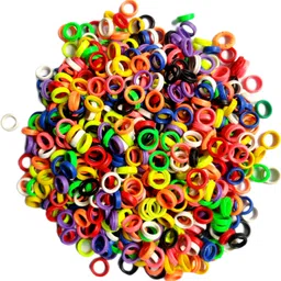 harry enterprises Soft Rubber Multicolours 70 pcs Pigeon Foot Ring Bird Shoulder Guard-picture-34