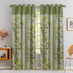 quedoris 214 cm (7 ft) Door Polyester Semi Transparent Curtain (Pack Of 2)-picture-15