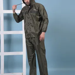 dollar Solid, Striped Men Raincoat image 5