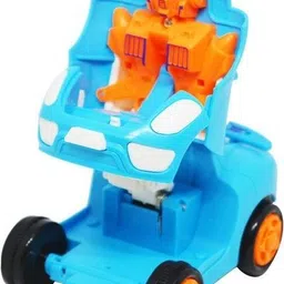 rosefair Unbreakable Pull-Back Vehicles, Push-and-Go Transformer Robot Car Toys For Kids-picture-28