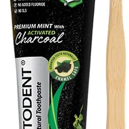 bentodent Activated Charcoal Toothpaste with a Soft Charcoal Bamboo Toothbrush-picture-10