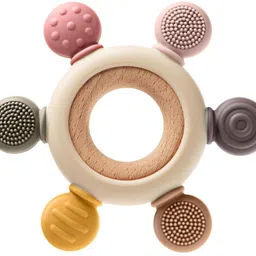 jenuk Silicone & Wooden Baby Teether Teether-picture-46
