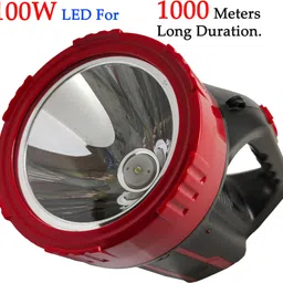 trx 1 km long range jumbo led kisan bright light torch 100W rechargeable + dual mode Torch image 2