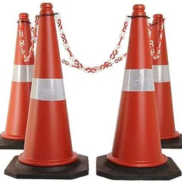 kunplast Traffic Cone with Weighted Rubber Base, 4 hook, Pack of 4 Emergency Sign-picture-14