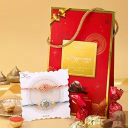 Rakhi with Chocolate Chocolates Gift For Rakhi Gift For Brother Assorted Rakhi Set-image-22