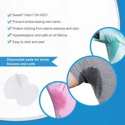 carehut weat Pads Disposable Highly Absorbent Sweat Pads Cotton Anti Allergic Sweat Pads image 3