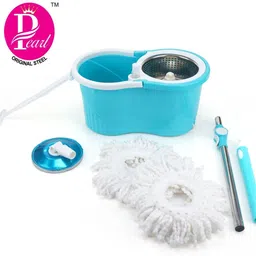 agnirva Premium Steel Basket 360° Self Spin with Rotating Head with extra refill Mop Set-picture-29