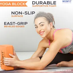 werfit Yoga Blocks Pack of 2,High Density EVA Foam Yoga Exercise Bricks, Eco Friendly Yoga Blocks image 2