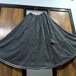 roseworld fashion Women Printed Flared Black Skirt-picture-25