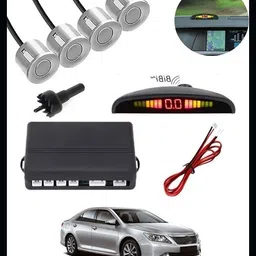 peeps store Car Premium 4 Silver Reverse Parking Sensor-AP25N74 Car Premium 4 Silver Reverse Parking Sensor-AP25N74 Parking Sensor image 1