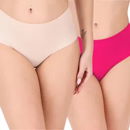 zendrix Pack of 2 Women Hipster Beige, Pink Panty-picture-13