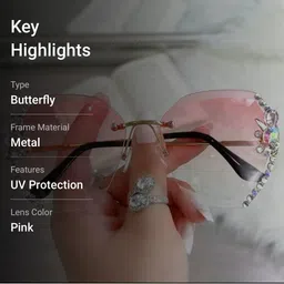 4u optics UV Protection Butterfly Sunglasses (50) image 5